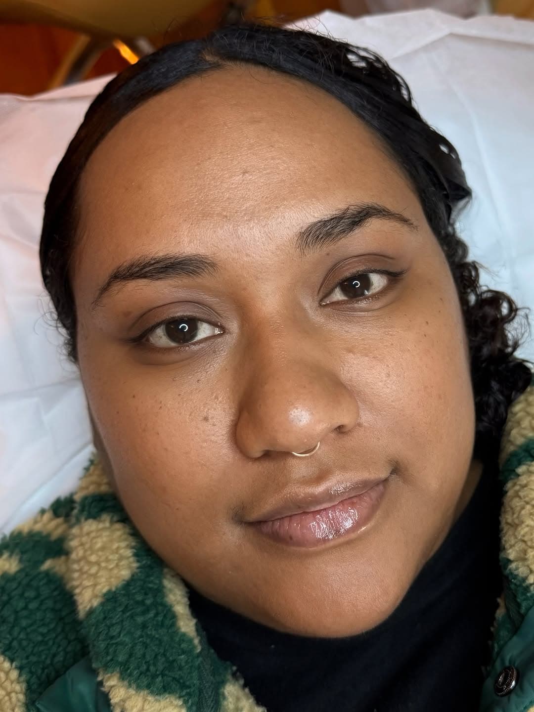 Before and after lash extensions